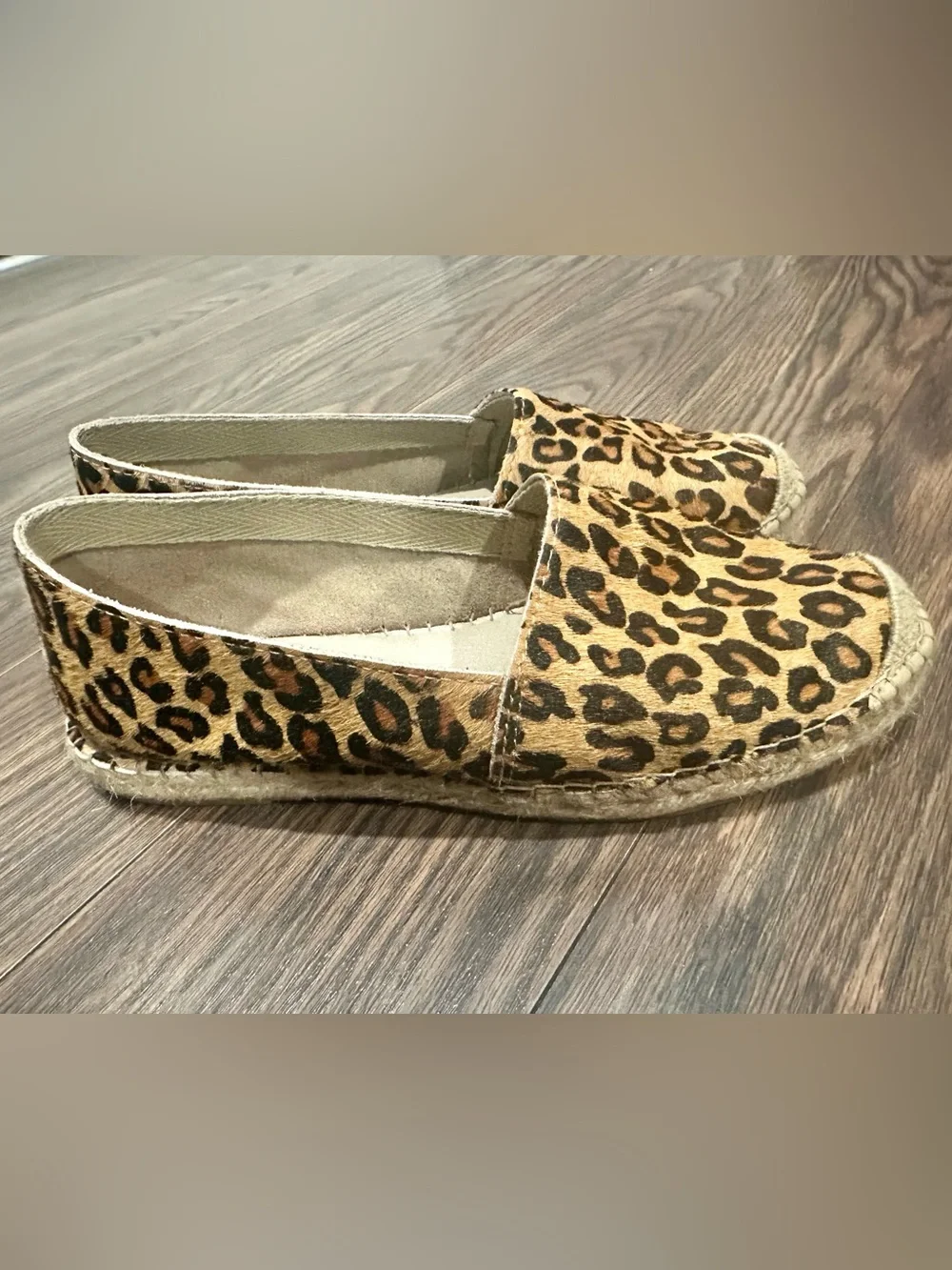 Anthropologie Leopard Print Espadrille Flats - Brown & Black Women 9 US 40 EU